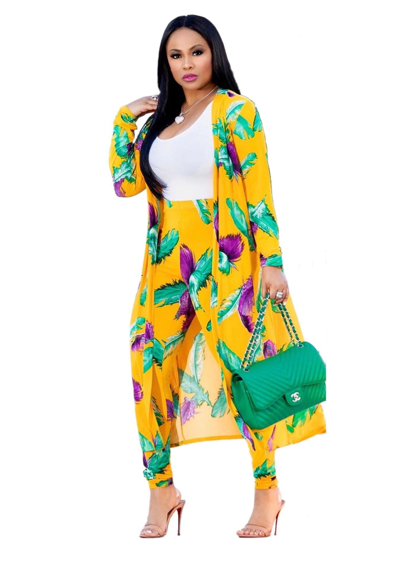 2 Piece Set African Print Elastic Bazin Baggy Pants Rock Style Dashiki Sleeve Famous Suit For Women Coat And Legging Yellow