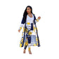 2 Piece Set African Print Elastic Bazin Baggy Pants Rock Style Dashiki Sleeve Famous Suit For Women Coat And Legging Gold