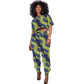 African Print Outfit Summer Women's Set Short Tops With Jogger Pants Casual Female Ankara Clothing 6