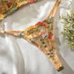 2-Piece Versatile Floral Lingerie Set Embroidery Sheer Boho Bra Panty Set Intimates