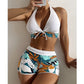 Print Large Swimsuits Plus Size Tankini Sets Female Swimwear Beach Wear Two-Piece Bathing Suit Sports Pool Women Swimming Suits B22070801C