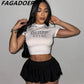 FAGADOER Fashion Solid Bubble Ruched Mini Skirts Women Elastic High Waist Slim Puff Skirts Summer New Female Matching Streetwear