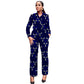 African Wax Print Women Outfits Turn Down Collar Shirts Patch Casual Pants Ankara Fashion Female Dashiki Wear 1 CHINA