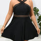 VigoJany 2024 Black 2 Piece Plus Size Dress Swimwear Women Strapped Large One Piece Swimsuit Beach Chubby Big Bathing Suit