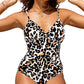 S - XXL Sexy Wrinkled One Piece Swimsuit Women Swimwear Female Monokini Swimsuits 2024 Bathing Suit Swim Beach Wear Bodysuit C247Leopard