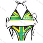 Sexy Bikini Women Swimsuit Two Piece Swimwear Jamaica Flag Bathing Suit Beachwear 6 One Size