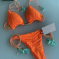 2023 Triangle String Bikini Women Sexy Brazilian Swimsuit Tie Side Thong Swimwear Female Bathing Swimming Suit Summer Beachwear s8Orange