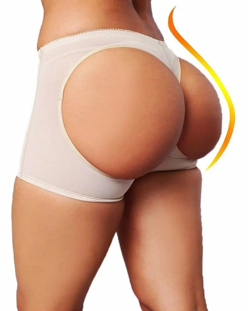 Sexy Women Butt Lifter Shaper Tummy Control Panties Buttock Open Instant Boy short Women Body Sculpting Hip Shaping Shorts WHITE