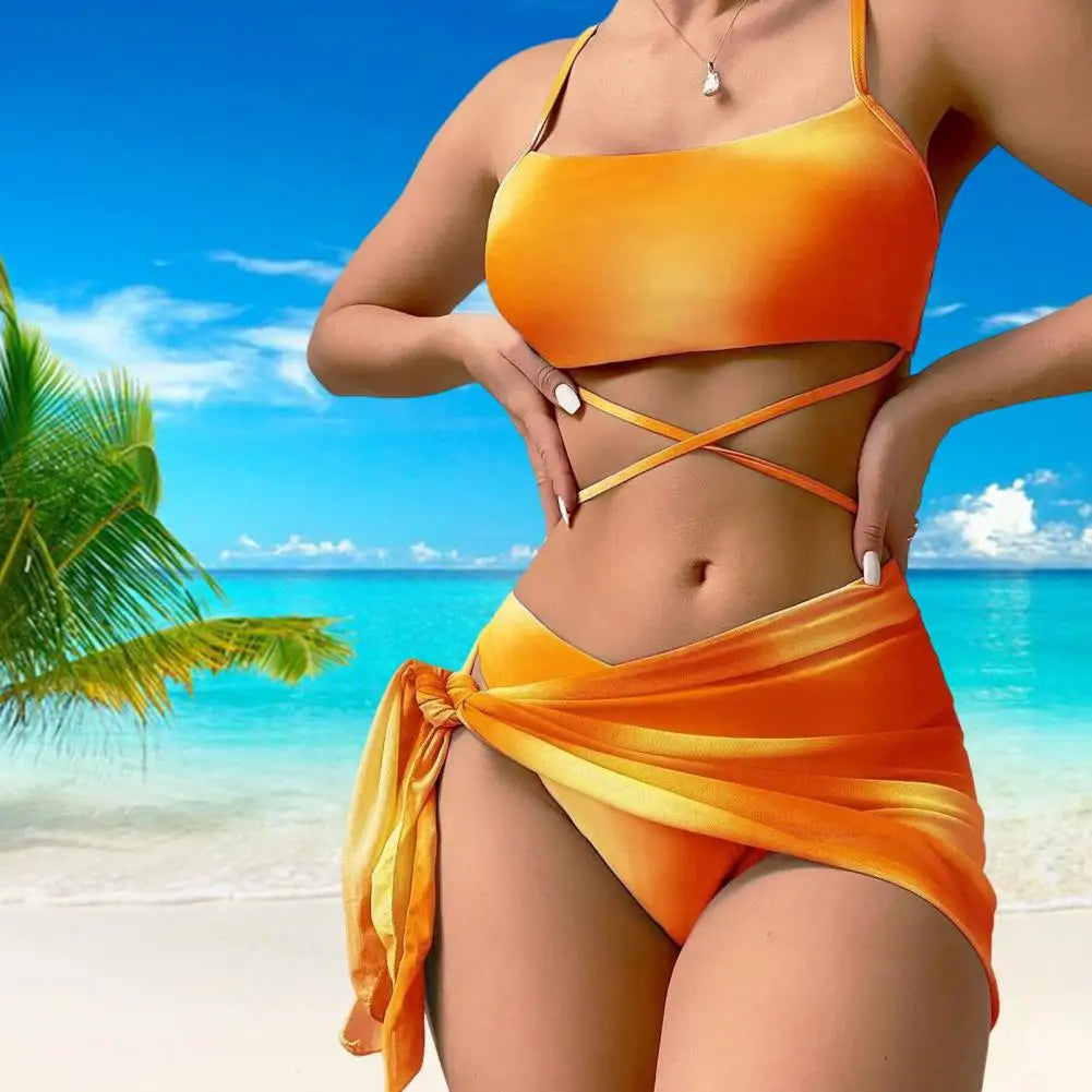 Solid Bikini High Waist Swimsuit Two-piece Sexy Bikini Set Women Brazilian Swimwear Beachwear Biquini Swim Bathing Suits Women