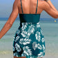 Short Dress Tankini With Shorts Padded Printed Beachwear