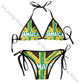 Sexy Bikini Women Swimsuit Two Piece Swimwear Jamaica Flag Bathing Suit Beachwear Pink One Size