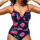 S - XXL Sexy Wrinkled One Piece Swimsuit Women Swimwear Female Monokini Swimsuits 2024 Bathing Suit Swim Beach Wear Bodysuit C247RedFloral