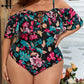 VigoJany 2024 Print Strapped Plus Size Swimwear Women Verge Push Up Large One Piece Swimsuit Beach Chubby Big Bathing Suit