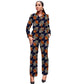 African Wax Print Women Outfits Turn Down Collar Shirts Patch Casual Pants Ankara Fashion Female Dashiki Wear 10 CHINA