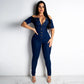 Sexy Denim Off Shoulder Skinny Long Pants Bodycon Club Party Jumpsuit