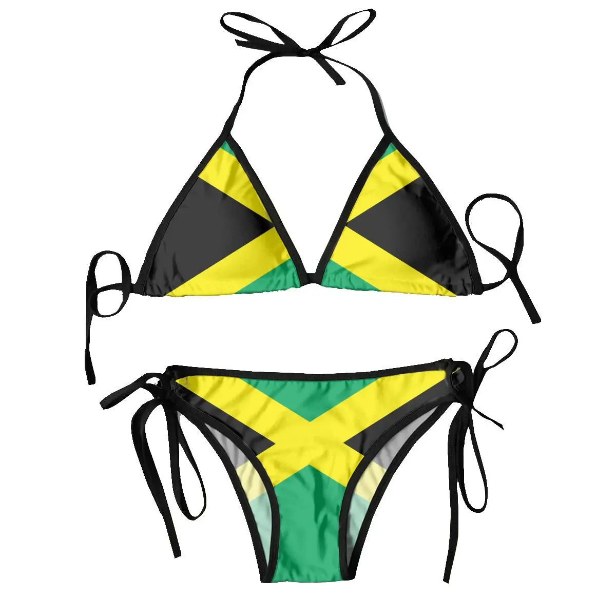 Sexy Bikini Women Swimsuit Two Piece Swimwear Jamaica Flag Bathing Suit Beachwear