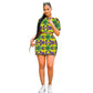 African Fashion Women's Sets Nigeria Style Short Tops+Miniskirt Colorful Print Pencil Skirt Female Party Suit Customized 7