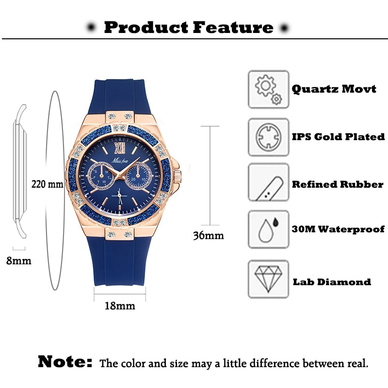 2593 Chronograph Sport Rubber Band Analog Quartz Wristwatch