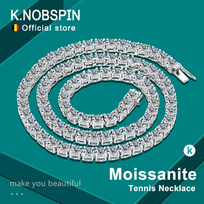 D Color Moissanite Tennis Necklace