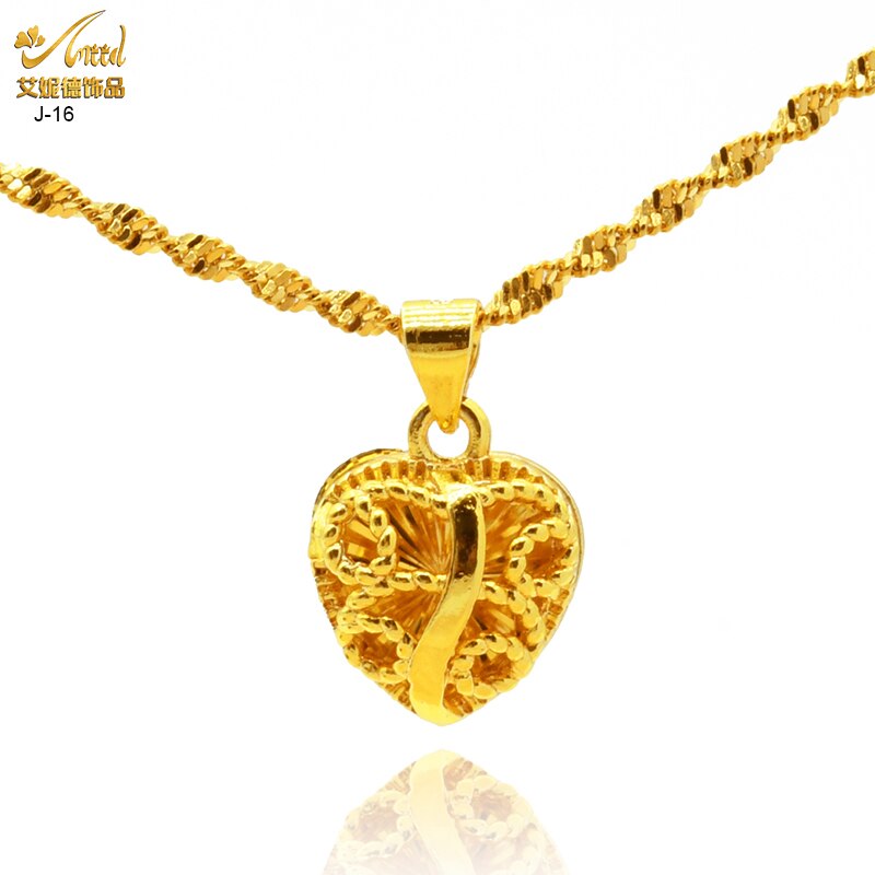 ANIID African Love Heart Shaped Necklace J-16-Gold