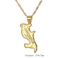 Africa Map Pendant Necklace Gold Chain Necklace style 7 Overseas
