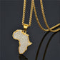 Africa Map Pendant Necklace
