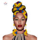 African Headtie Print Ankara Wax Fabric Pure Cotton Headwear 1238 One Size