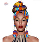 African Headtie Print Ankara Wax Fabric Pure Cotton Headwear 1402 One Size