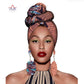 African Headtie Print Ankara Wax Fabric Pure Cotton Headwear 6276 One Size