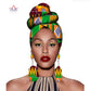 African Headtie Print Ankara Wax Fabric Pure Cotton Headwear