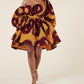 African Shoulder Off Mini Dashiki Tribal Print Dress 802390011