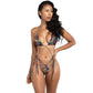 African Style Kente Mini Bikini Multi String Swimsuit 0147D
