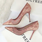 And Thin High heeled Shoes Shoes Stiletto High heeled Shallow Mouth Pointed Mesh Hollow Lace Shoes