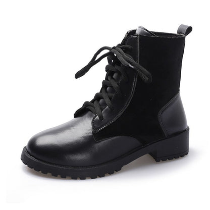 Ankle Winter Cotton Casual Martin Short Boots Black