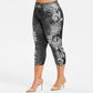 Flexible Stretch Print Denim Jeans Black 5