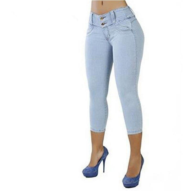 Flexible Stretch Print Denim Jeans