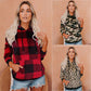 Casual Plaid Long Sleeved Top Hooded Sweater