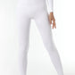 Chrleisure Screw Thread Sport Set Long Sleeve Crop Top Tracksuit White-leggings