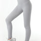 Chrleisure Screw Thread Sport Set Long Sleeve Crop Top Tracksuit Grey-leggings