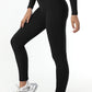 Chrleisure Screw Thread Sport Set Long Sleeve Crop Top Tracksuit Black-leggings