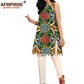 Dashiki African Wax Print Afripride Bazin Riche Mini Sleeveless Dress 700