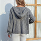 Drizzle Hooded Twist Knitted Cardigan Sweater
