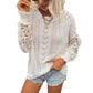 Drizzle Lace Stitching Knitted Pullover Sweater