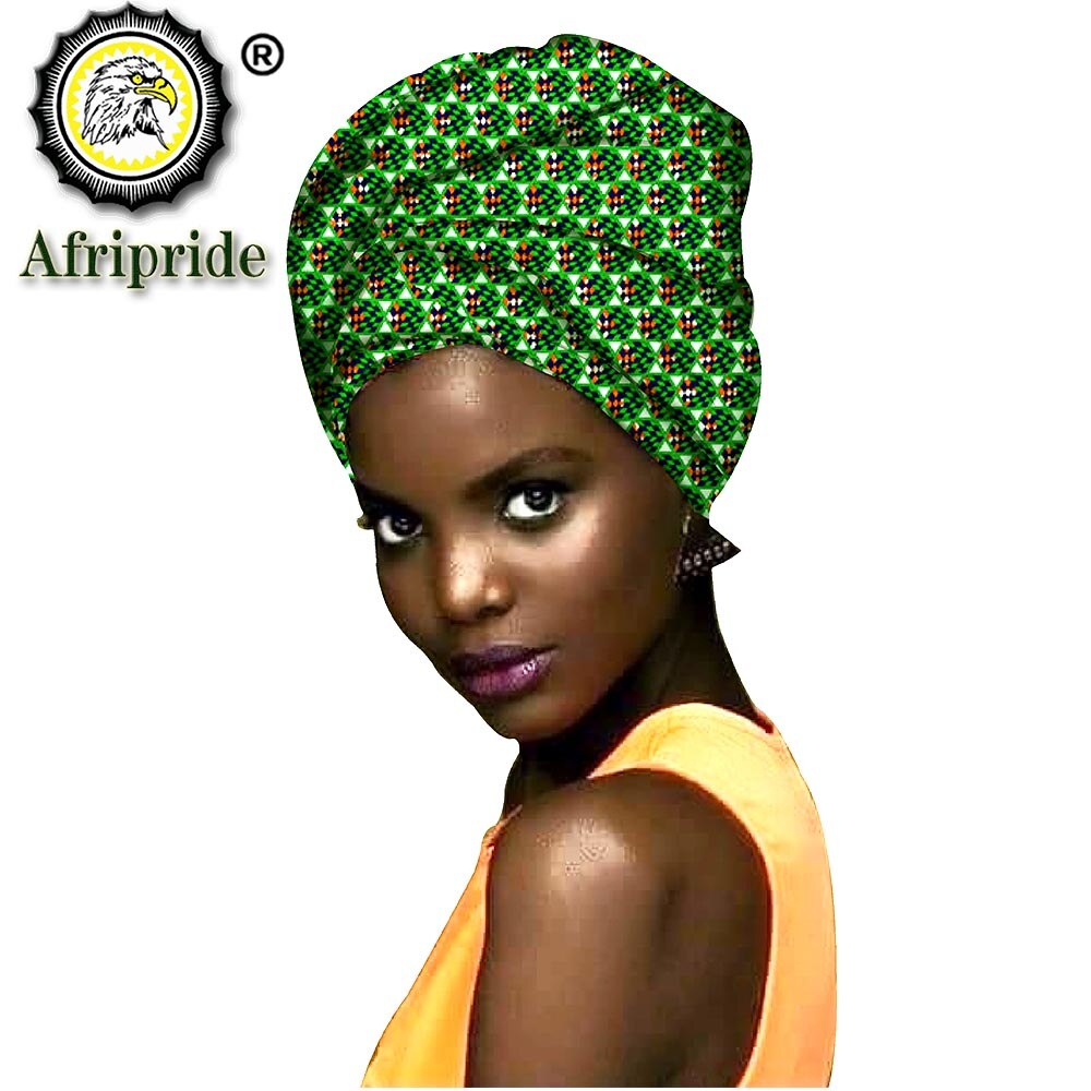 Fashion Head Scarf Print Wax Cotton African Headdress 615 One Size