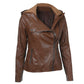 Fashion Hooded Long Sleeved Solid Color Leather Jacket Image color Xxl