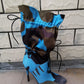 Foreign Cross Border Mid Tube High Heeled Boots Blue