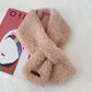 Collar Neck Shrug Rectangle Warm Scarf Double-sided lamb wool pink