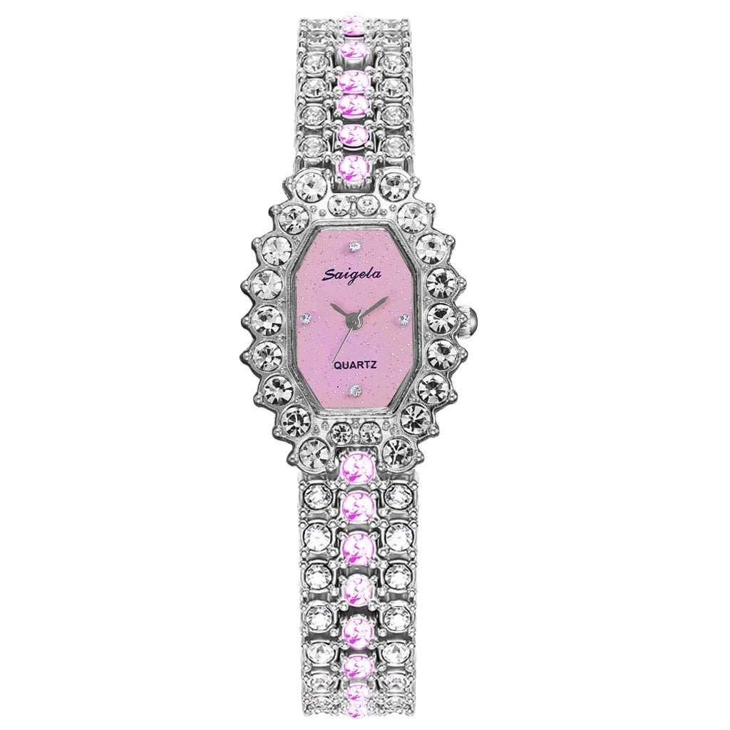 Fashion Starry Sky Diamond Watch Casual Luxury Women Bracelet Wristwatches for Women Watches Clock silver pink