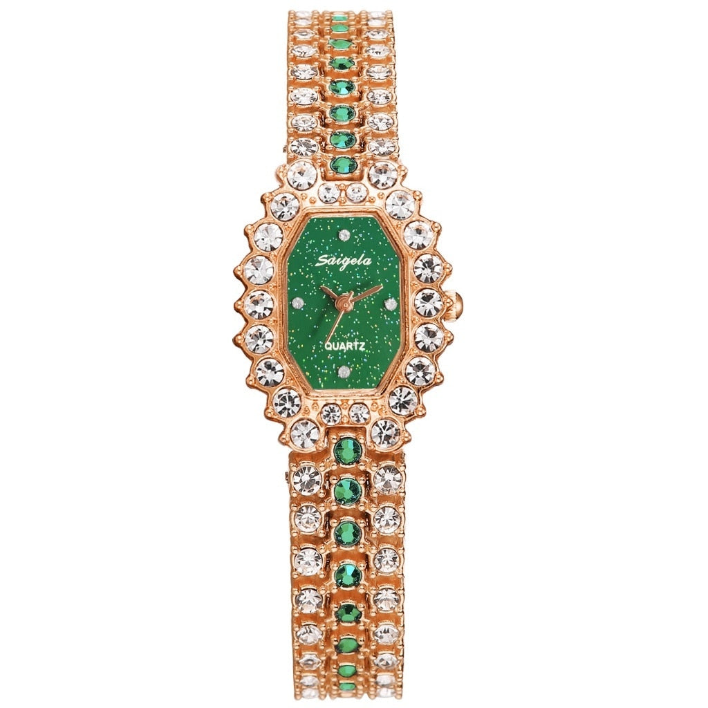 Fashion Starry Sky Diamond Watch Casual Luxury Women Bracelet Wristwatches for Women Watches Clock rose gold green