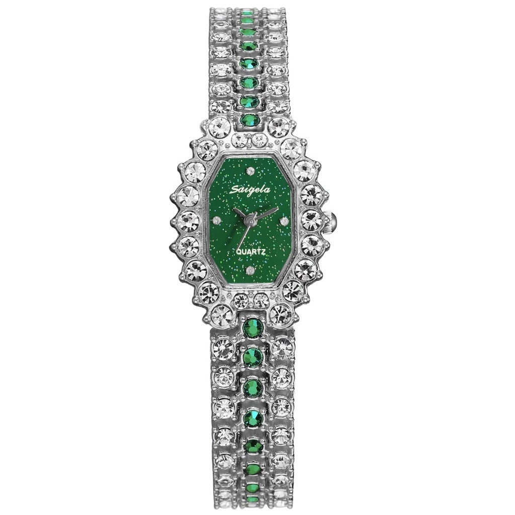 Fashion Starry Sky Diamond Watch Casual Luxury Women Bracelet Wristwatches for Women Watches Clock silver green